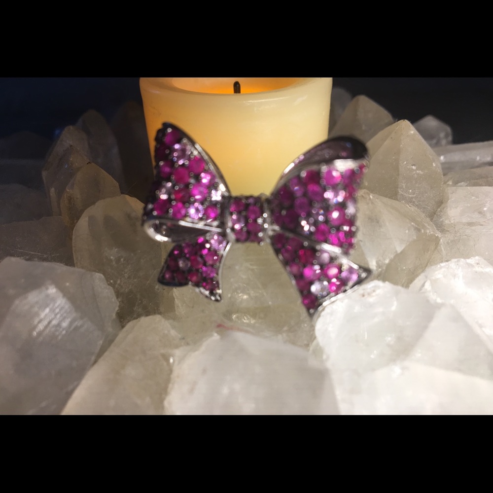 EFFY Pink Sapphire 3.91 tcw Bowtie NWT Ring 💖 - Picture 2 of 13
